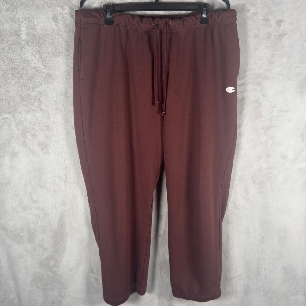 Champion Men's Brown Jogger Sweatpants XXL Elastic Waist‎ Drawstring Pockets